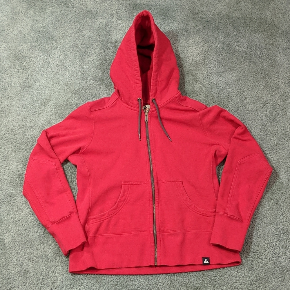 American Giant red heavyweight zip hoodie XL